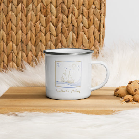 Two Tone Sailing Scene Mug