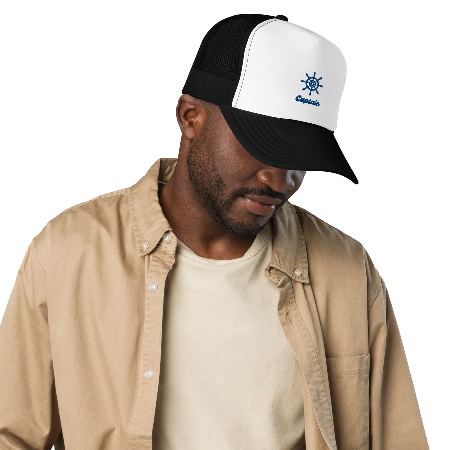 2 Tone Captain Trucker Hat